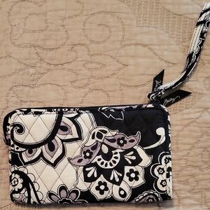 Vera Bradley Black and White Patterned Wristlet